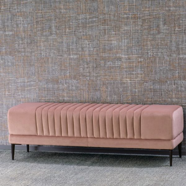 Bianca Lorenne Ottoman Vernara Dusky Pink | Allium Interiors