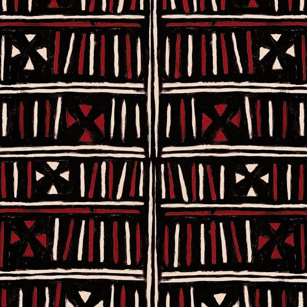 Mind The Gap Wallpaper Bogolanfini Recoloured | Allium Interiors