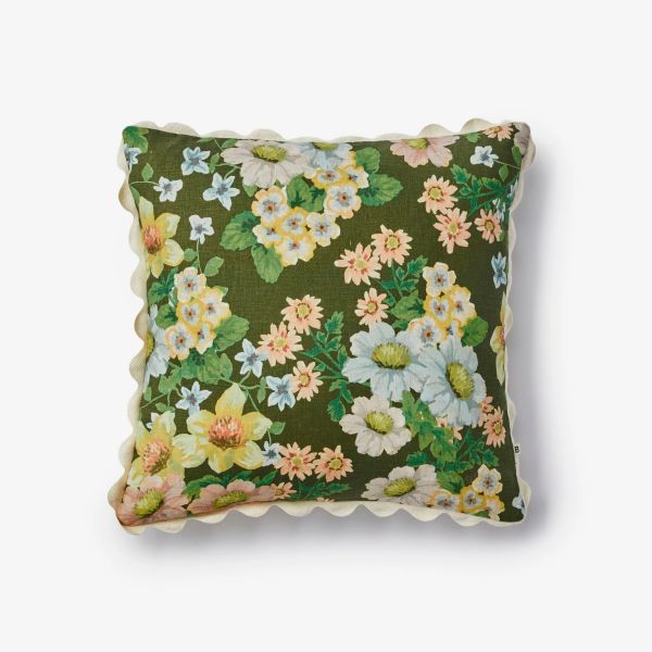 Bonnie And Neil Cushion Buttercup Olive | Allium Interiors