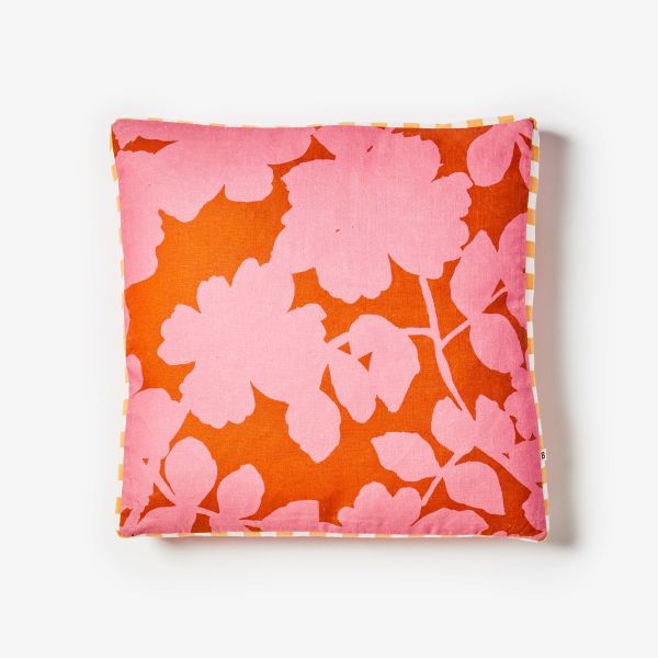 Bonnie And Neil Cushion Carmine Pink | Allium Interiors