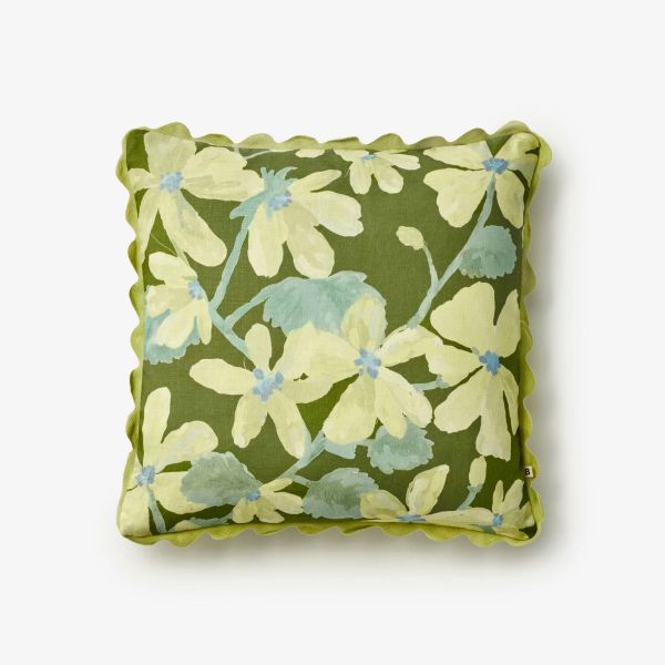 Bonnie And Neil Cushion Violet Khaki | Allium Interiors