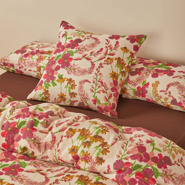 Bonnie And Neil Lupin Multi Euro Pillowcase Pair | Allium Interiors