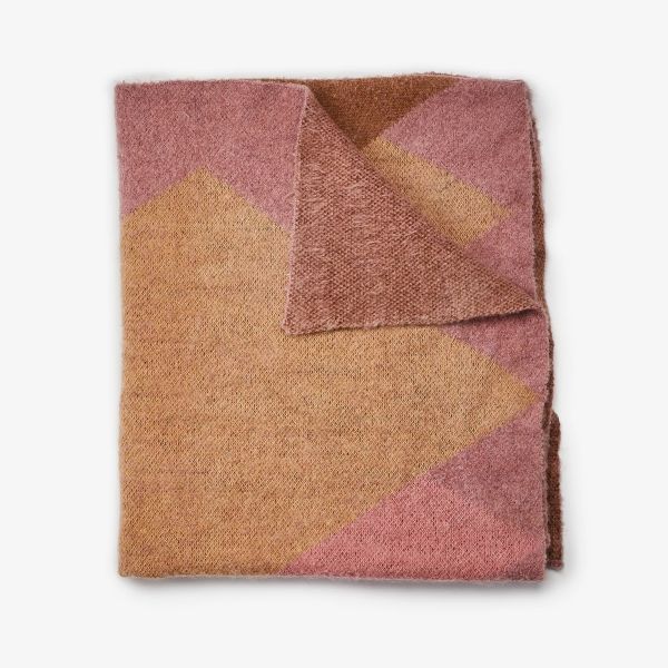 Bonnie And Neil Mohair Throw Geometric Pink | Allium Interiors