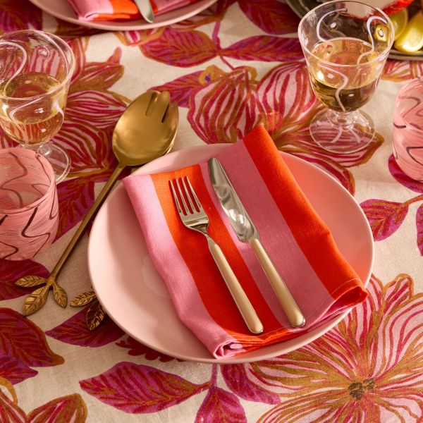 Bonnie And Neil Napkin Bold Stripe Sorbet Set of 4 | Allium Interiors