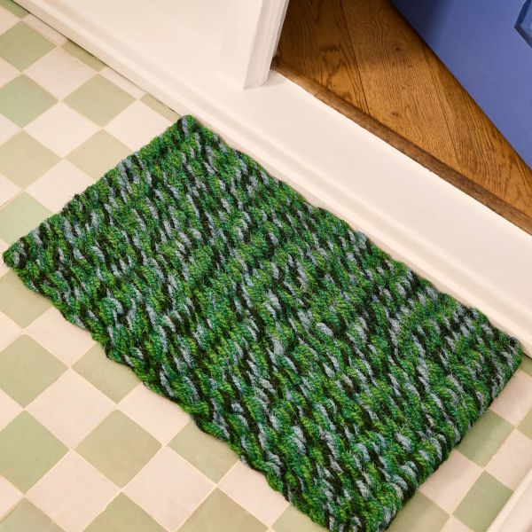 Bonnie And Neil Door Mat Woven Emerald | Allium Interiors