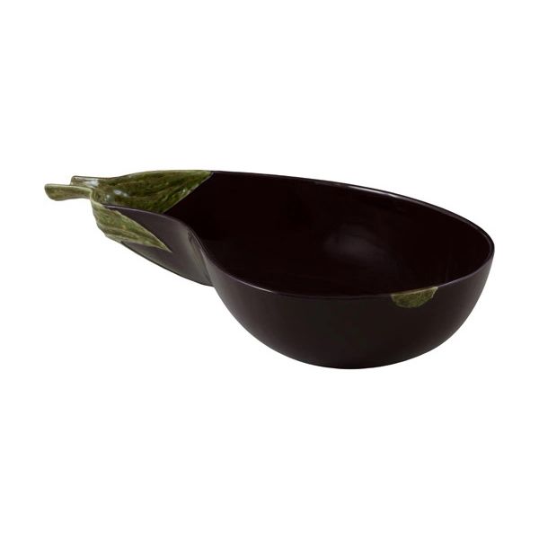 Bordallo Pinheiro Aubergine Salad Bowl 46cm | Allium Interiors