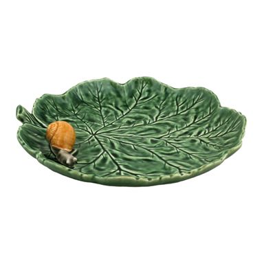 Bordallo Pinheiro Geranium Leaf Plate With Snail | Allium Interiors