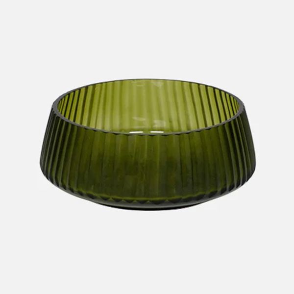 Brian Tunks Cut Glass Bowl Iguassu Mini Olive | Allium Interiors