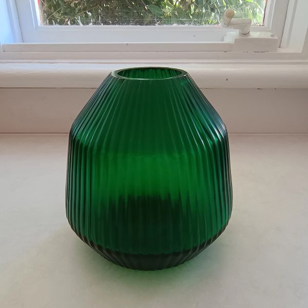 Brian Tunks Cut Glass Vase Conical Mini Lime | Allium Interiors