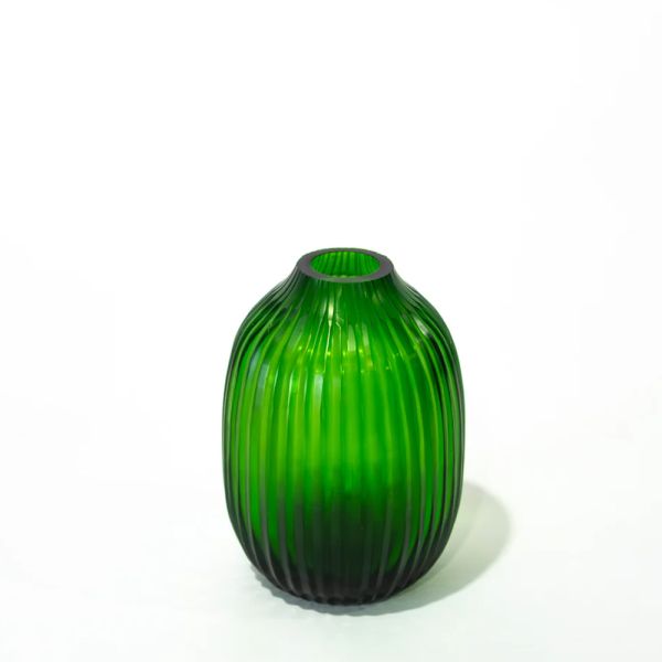 Brian Tunks Cut Glass Vase Pod Lime | Allium Interiors