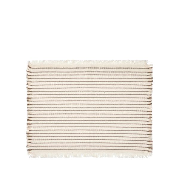 Broste Copenhagen Placemat Elouise Set of 2 Off White/Taupe | Allium Interiors