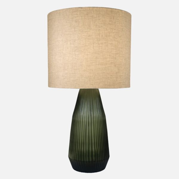Brian Tunks Cut Glass Lampbase & Shade Large Leaf | Allium Interiors