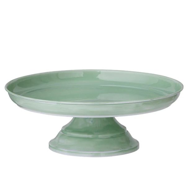 Bungalow Denmark Enamel Cake Stand 32cm Alora Seagrass | Allium Interiors