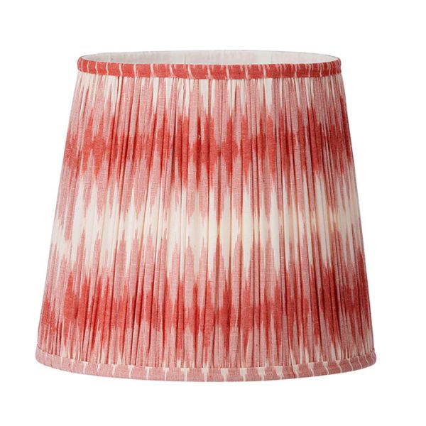 Bungalow Denmark Pleated Lampshade H27cm Ikat Red | Allium Interiors