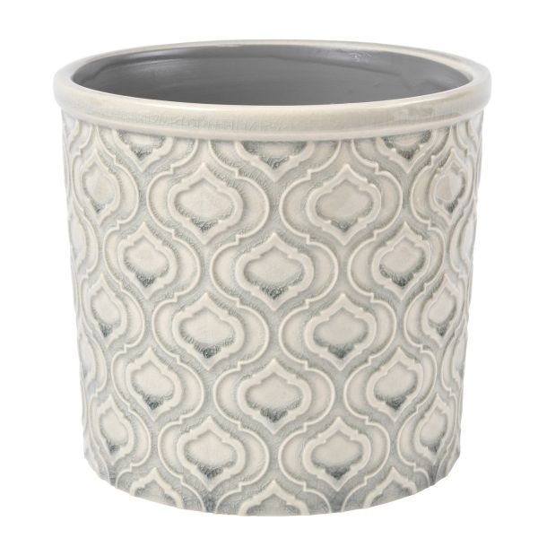 Burgon & Ball Glazed Pot Venetian Grey Large | Allium Interiors