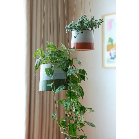 Burgon & Ball Collector Hanging Pot Blue/Green | Allium Interiors