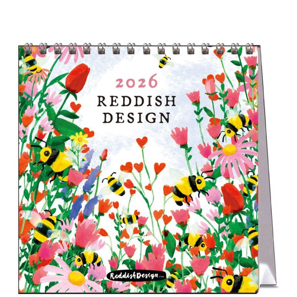 Reddish Desk Calendar 2026 | Allium Interiors