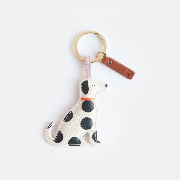 Caroline Gardner Key Ring Dog Mono Spots | Allium Interiors