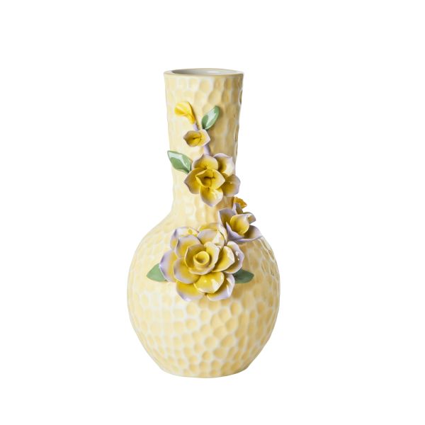 Rice Ceramic Vase Flower Sculpture Cream | Allium Interiors