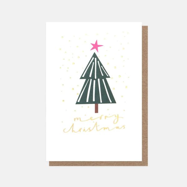 Caroline Gardner Christmas Card Tree With Star Small Pack of 10 | Allium Interiors