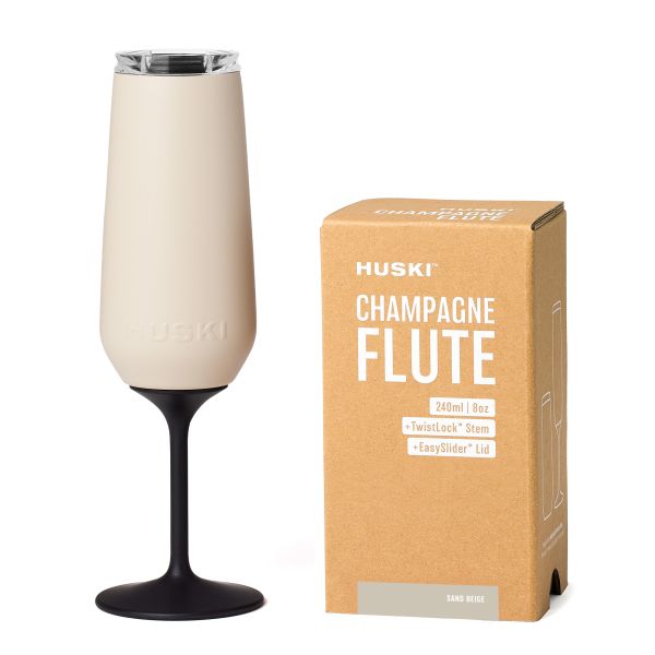 Huski Champagne Flute Sand Beige  | Allium Interiors