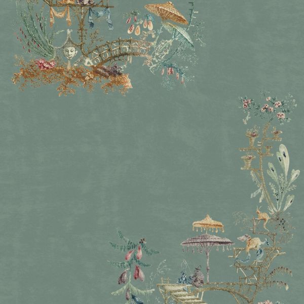 Mind The Gap Wallpaper Chinoiserie Blue | Allium Interiors