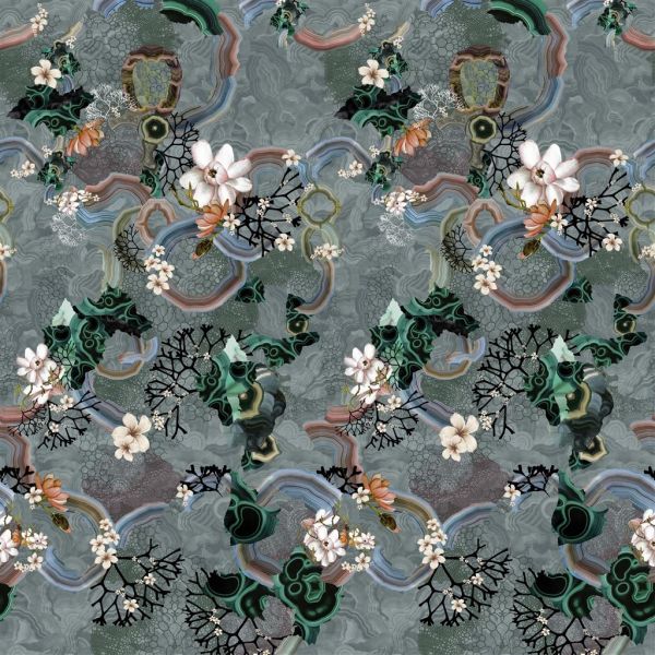 Christian Lacroix Wallpaper Algae Bloom Graphite | Allium Interiors