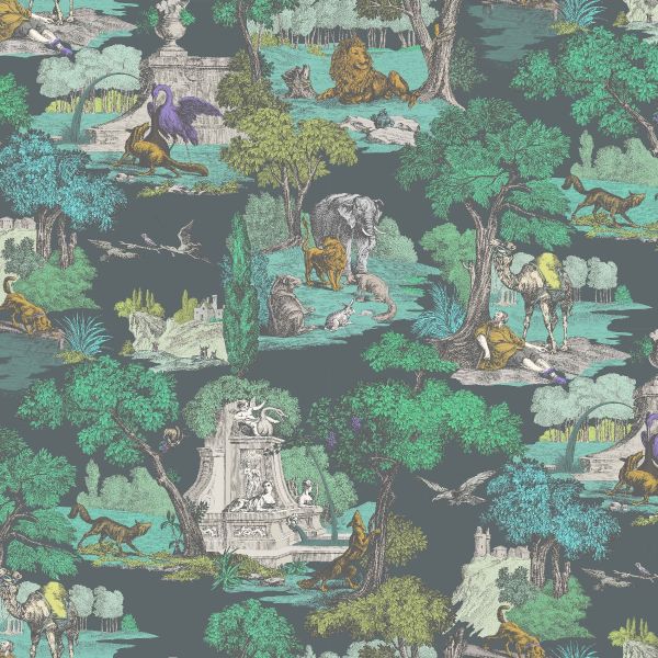 Cole And Son Fabric Versailles Grand Viridian | Allium Interiors