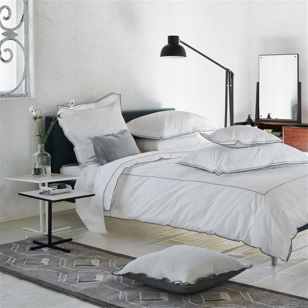 Designers Guild Astor Silver & Slate Duvet | Allium Interiors