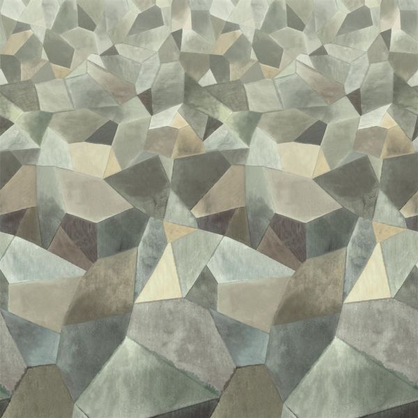 Designers Guild Wallpaper Geo Moderne Pewter | Allium Interiors