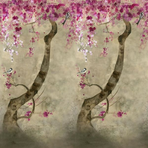 Designers Guild Wallpaper Shinsha Scene 2 Blossom | Allium Interiors