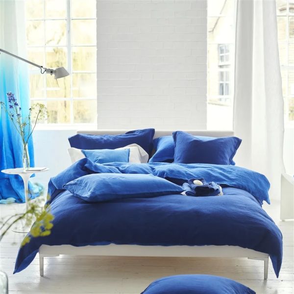 Designers Guild Biella Cobalt & Lapis Duvet - King | Allium Interiors