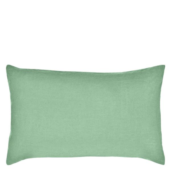 Designers Guild Biella Pale Jade & Olive Standard Pillowcase | Allium Interiors