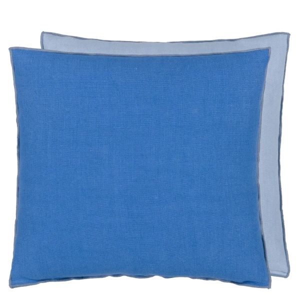 Designers Guild Cushion Brera Lino Cornflower & Lapis | Allium Interiors