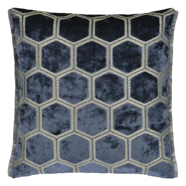 Designers Guild Cushion Manipur Midnight | Allium Interiors