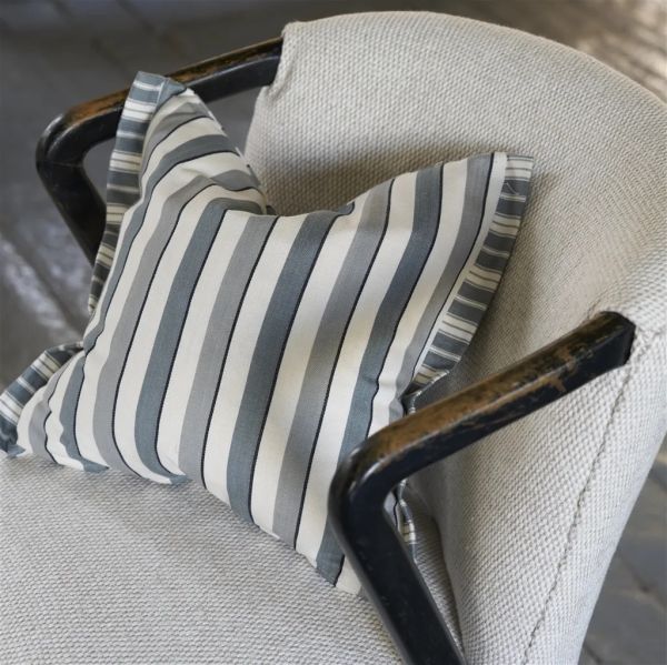 Designers Guild Fabric Burlington Stripe Charcoal | Allium Interiors