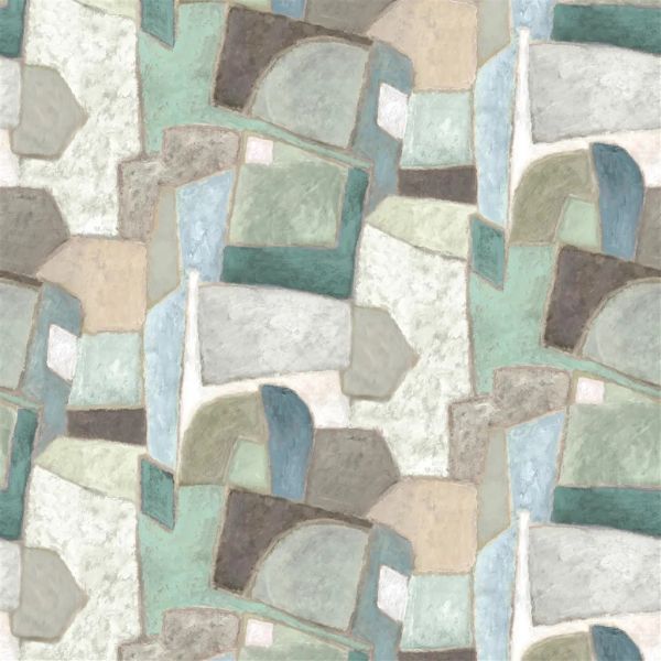 Designers Guild Fabric Clay Collage Ecru | Allium Interiors