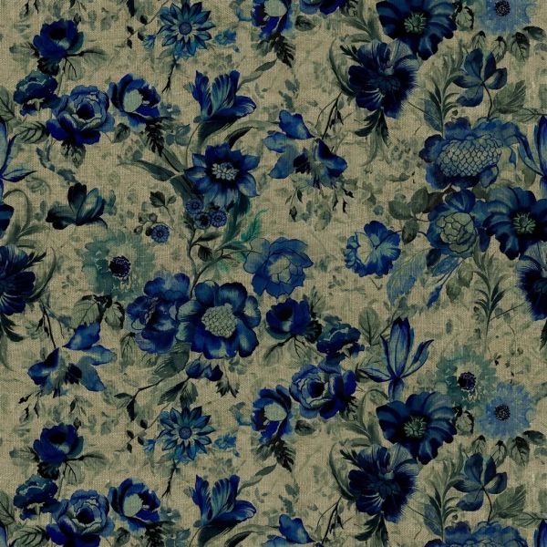 Designers Guild Fabric Hirigana Indigo | Allium Interiors