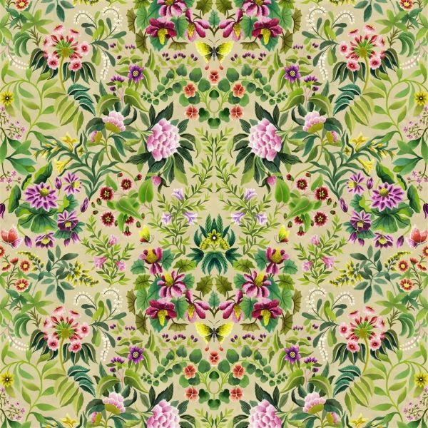 Designers Guild Fabric Ikebana Damask Fuchsia | Allium Interiors