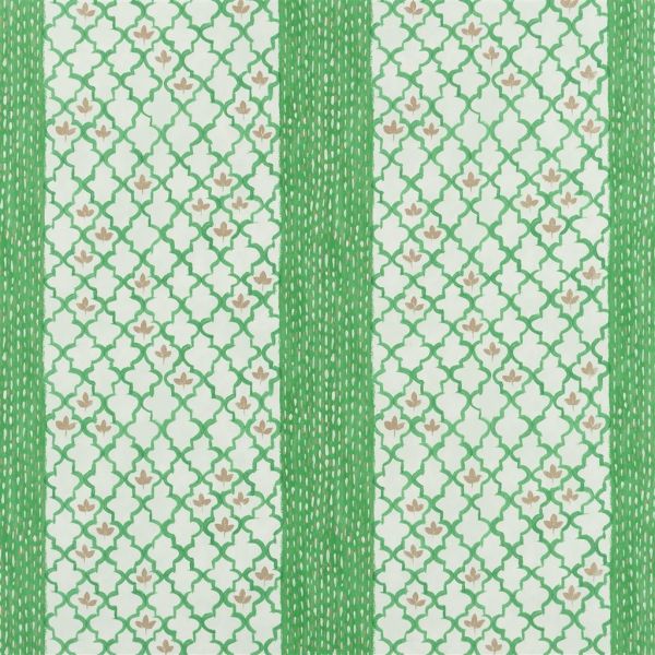 Designers Guild Fabric Pergola Trellis Emerald | Allium Interiors