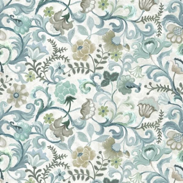 Designers Guild Fabric Osier Damassé Eau De Nil | Allium Interiors