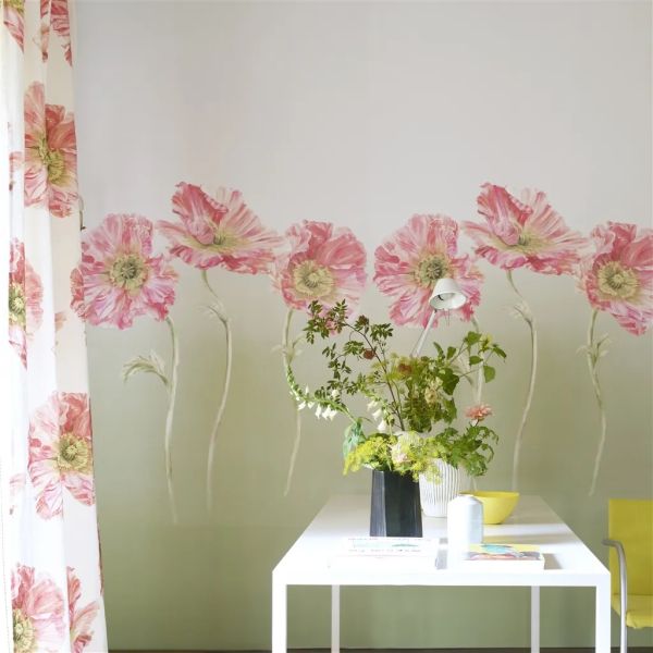 Designers Guild Wallpaper Coquelicot Sage | Allium Interiors