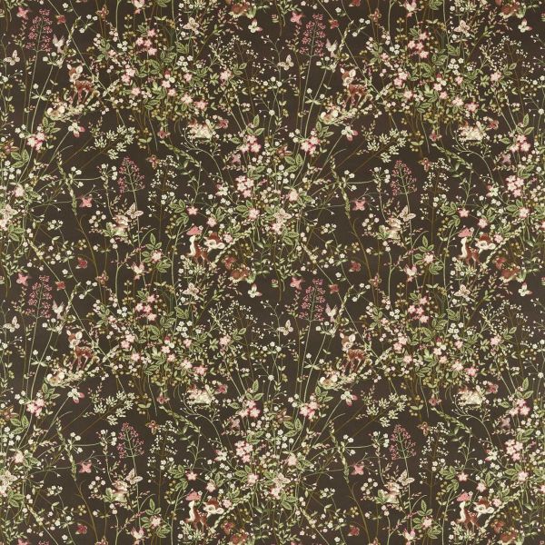 Sanderson Fabric Disney Bambi Chocolate | Allium Interiors
