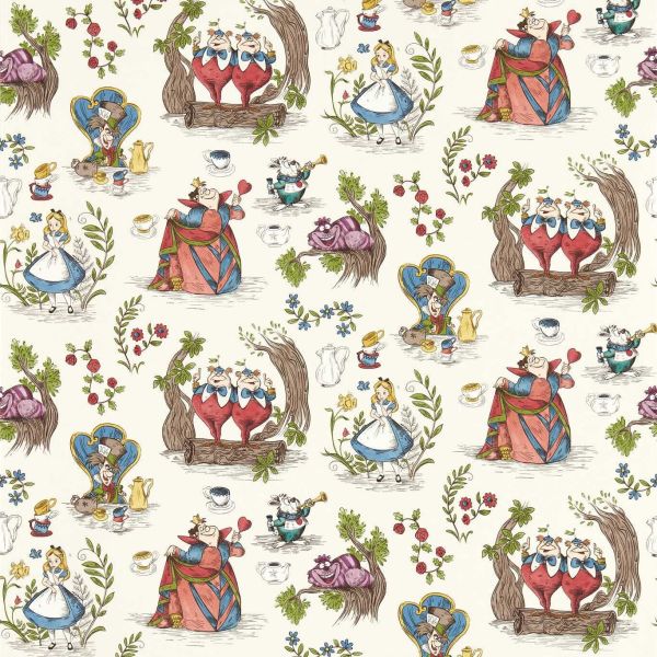 Sanderson Wallpaper Disney Alice In Wonderland Hundreds & Thousands | Allium Interiors