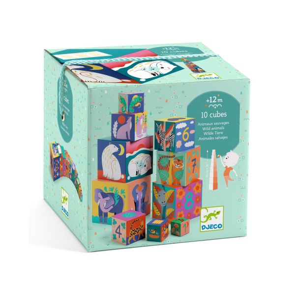 Djeco Stacking Cubes Wild Animals | Allium Interiors