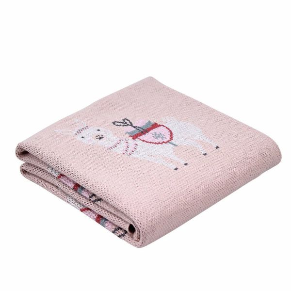 Dlux Bassinet Blanket Llama Pink | Allium Interiors