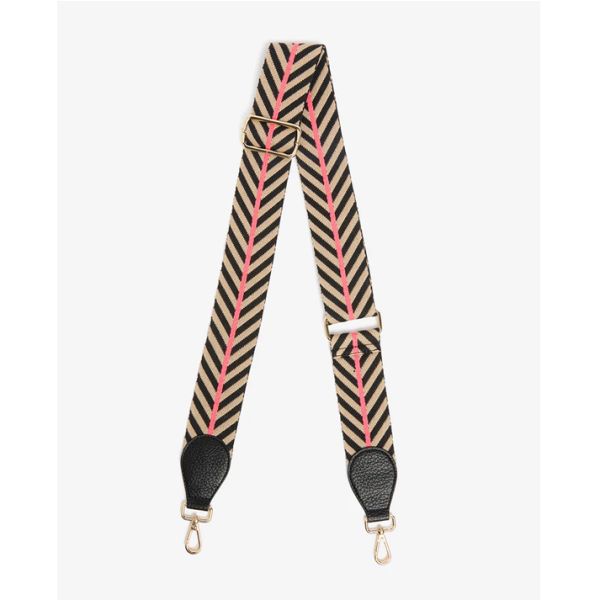 Elms+King Accent Strap - Black/Taupe with Black Tab | Allium Interiors