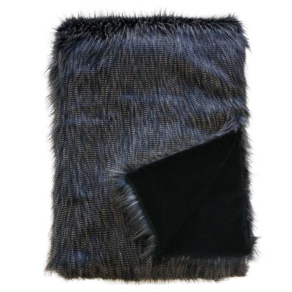 Heirloom Faux Fur Throw Dark Pheasant | Allium Interiors