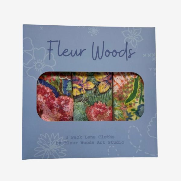 Fleur Woods Art Lens Cloth Set of 3 | Allium Interiors