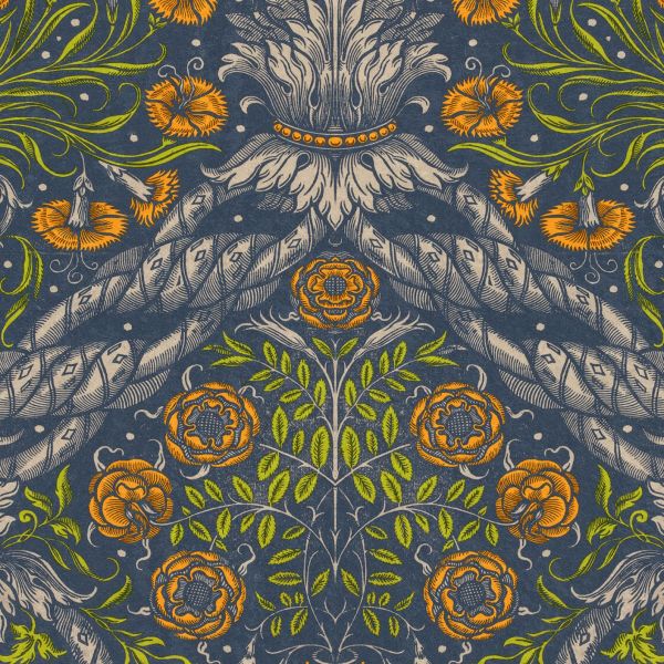 Mind The Gap Wallpaper Floral Ornament  | Allium Interiors